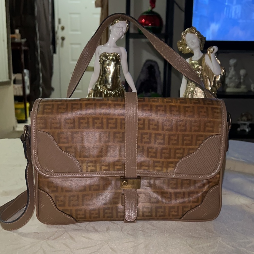 Fendi Monogram Coated Canvas Crossbody Bag